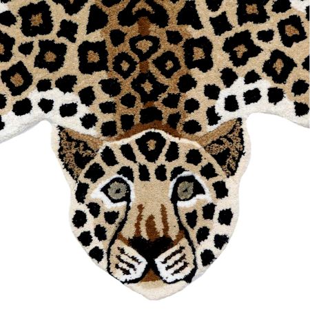 Leopard Rug Hand Tufted Woolen Rug For Home Decoration